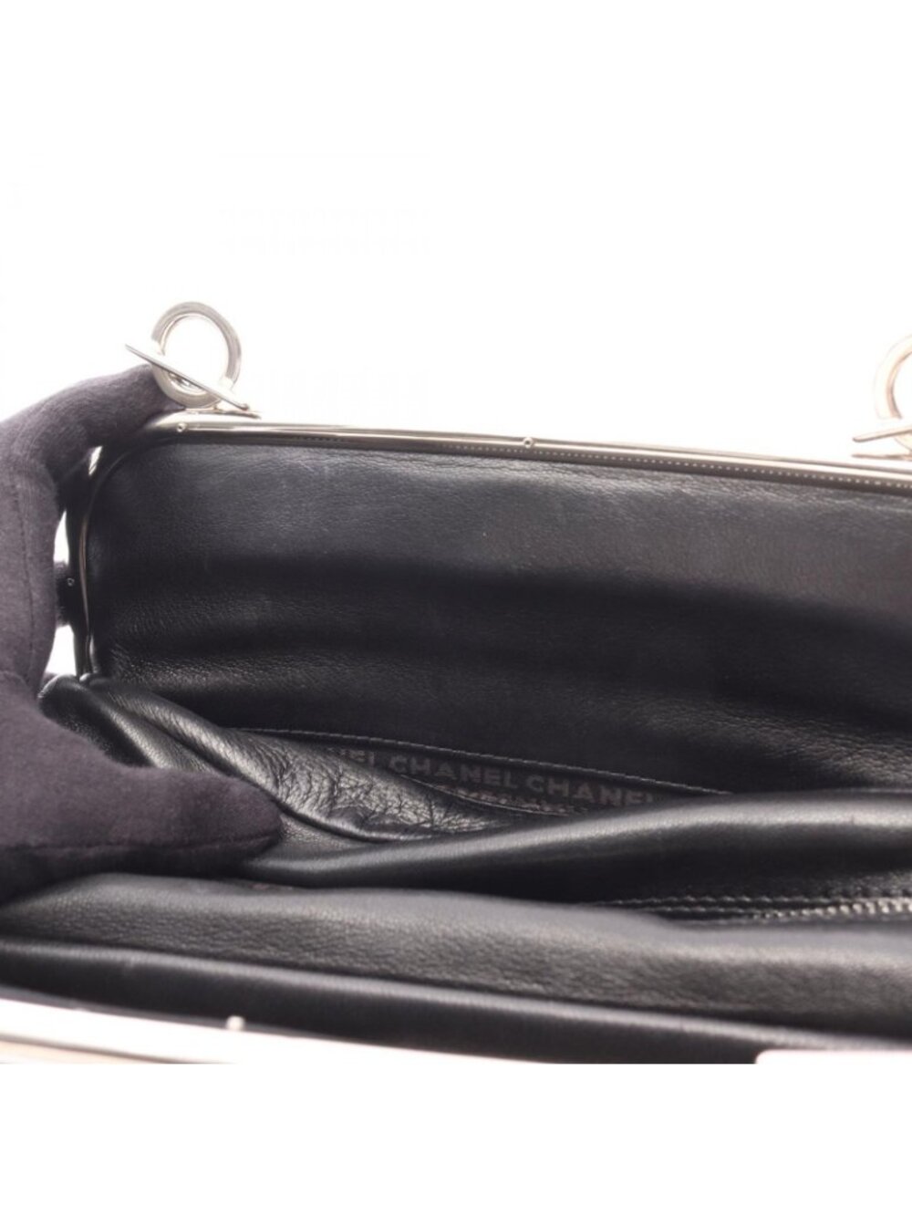 Chanel Handbag Quilted Black Lambskin Coco Charm - Picture 7 of 12